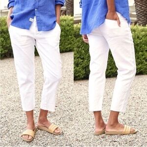 Frank & Eileen WICKLOW The Italian Crop Chino Chalk White Sz 4